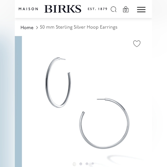 Sterling Silver Hoop Earrings - Picture 3 of 3